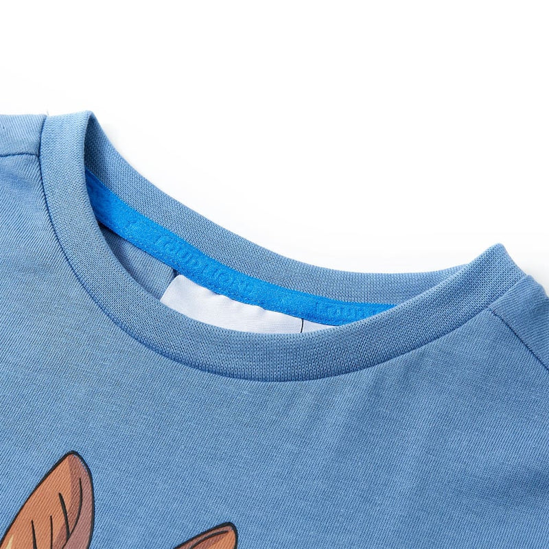 Afbeelding laden in galerijviewer, VidaXL Kindershirt met korte mouwen 140 middenblauw
