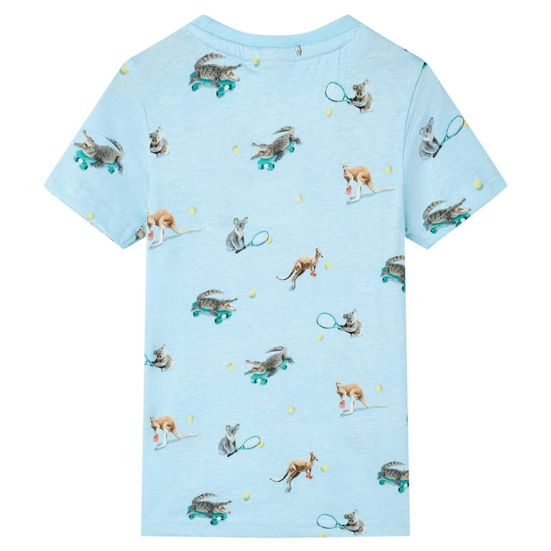 Afbeelding laden in galerijviewer, VidaXL Kindershirt 92 gemêleerd lichtblauw

