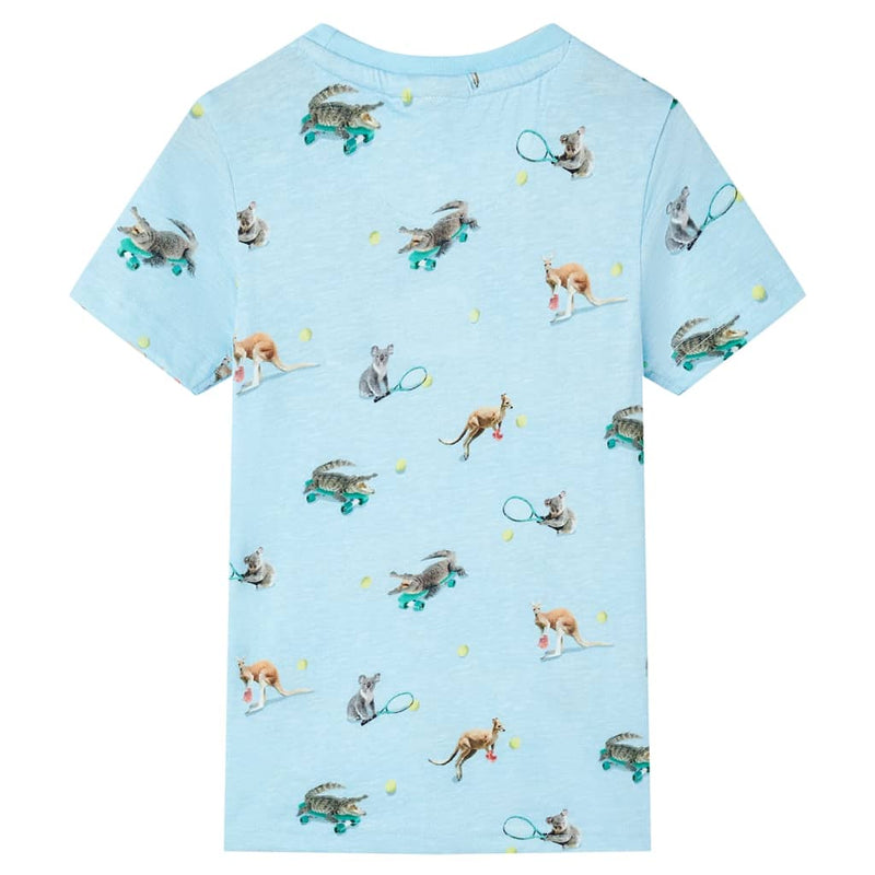 Afbeelding laden in galerijviewer, VidaXL Kindershirt 104 gemêleerd lichtblauw
