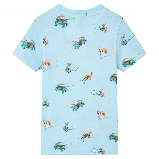 Vidaxl kindershirt 116 gemêleerd lichtblauw