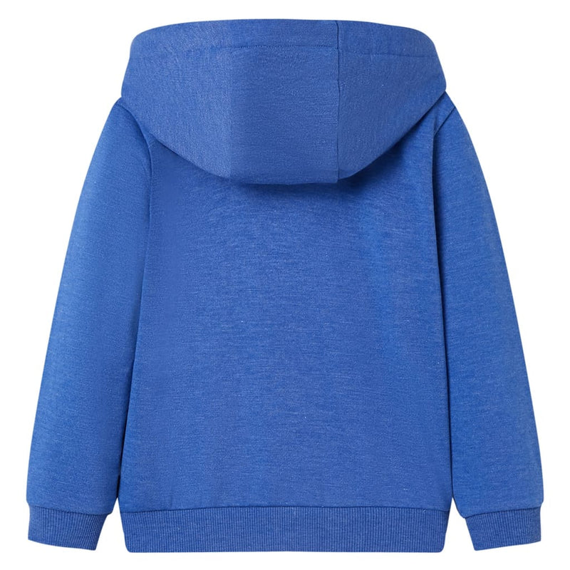 Afbeelding laden in galerijviewer, VidaXL Kindervest met capuchon en rits 104 gemêleerd blauw
