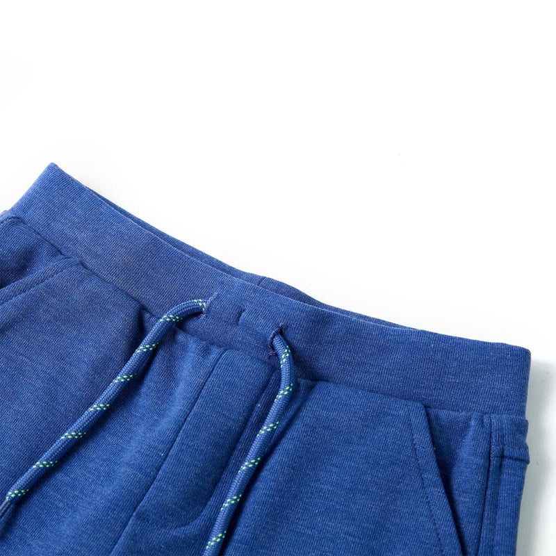 Afbeelding laden in galerijviewer, VidaXL Kindershorts met trekkoord 104 gemêleerd blauw
