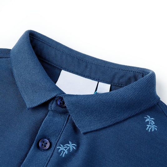 Vidaxl kinderpoloshirt 116 donkerblauw