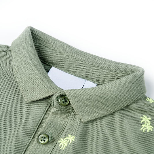 Vidaxl kinderpoloshirt 104 kakikleurig
