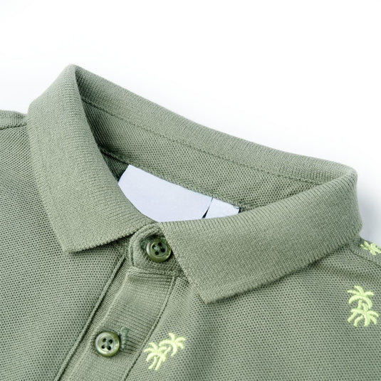 Vidaxl kinderpoloshirt 116 kakikleurig