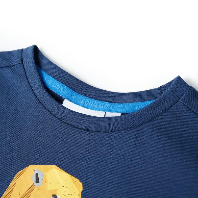 Afbeelding laden in galerijviewer, Vidaxl kindershirt 128 donkerblauw
