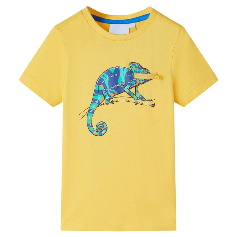Afbeelding laden in galerijviewer, Vidaxl kindershirt met korte mouwen 128 lichtokerkleurig
