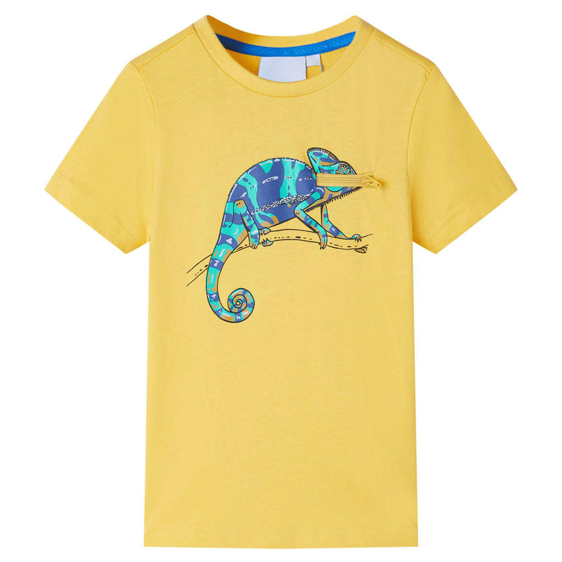 Afbeelding laden in galerijviewer, Vidaxl kindershirt met korte mouwen 140 lichtokerkleurig

