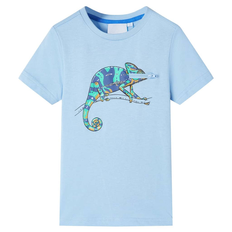 Afbeelding laden in galerijviewer, Vidaxl kindershirt met korte mouwen 116 lichtblauw
