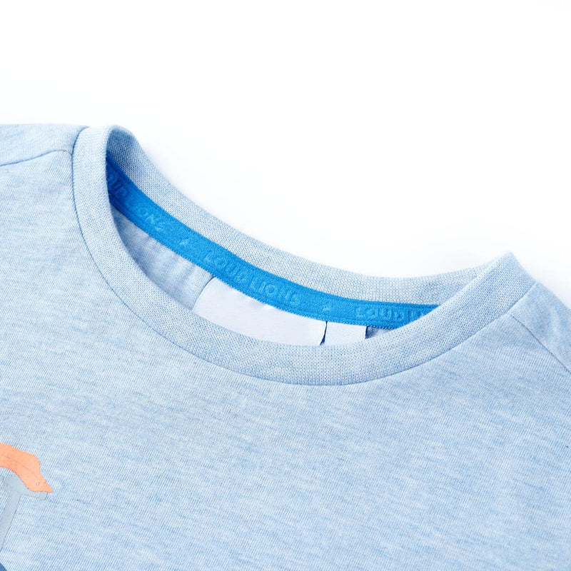 Afbeelding laden in galerijviewer, VidaXL Kindershirt 116 gemêleerd zachtblauw
