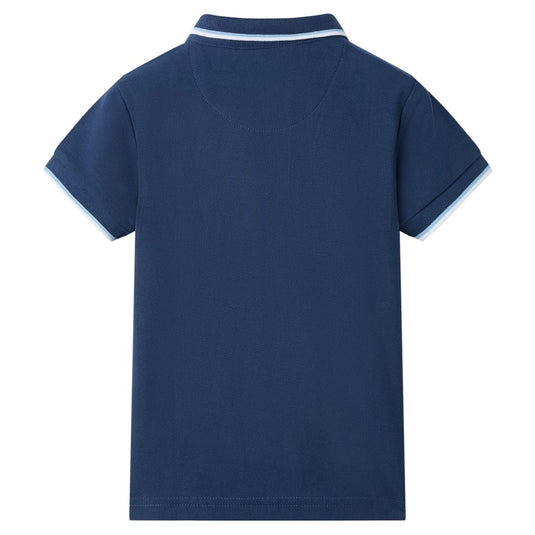 Vidaxl kinderpoloshirt 92 donkerblauw