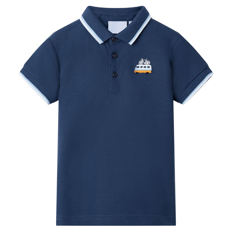 Afbeelding laden in galerijviewer, VidaXL Kinderpoloshirt 128 donkerblauw
