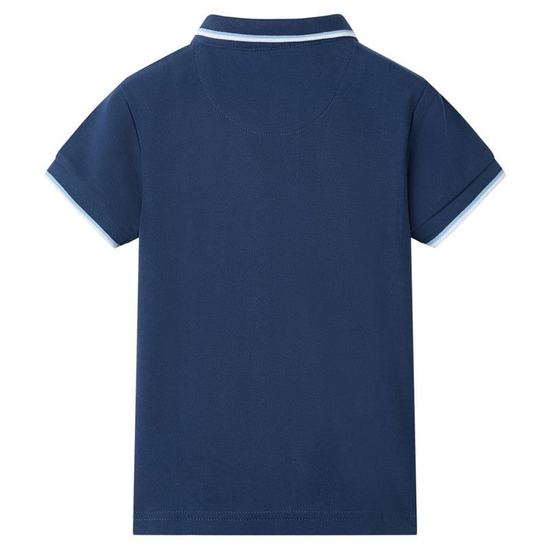Afbeelding laden in galerijviewer, VidaXL Kinderpoloshirt 128 donkerblauw
