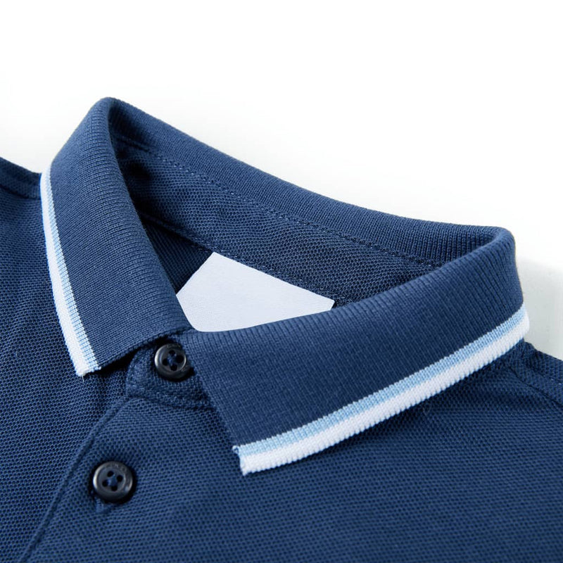 Afbeelding laden in galerijviewer, VidaXL Kinderpoloshirt 140 donkerblauw
