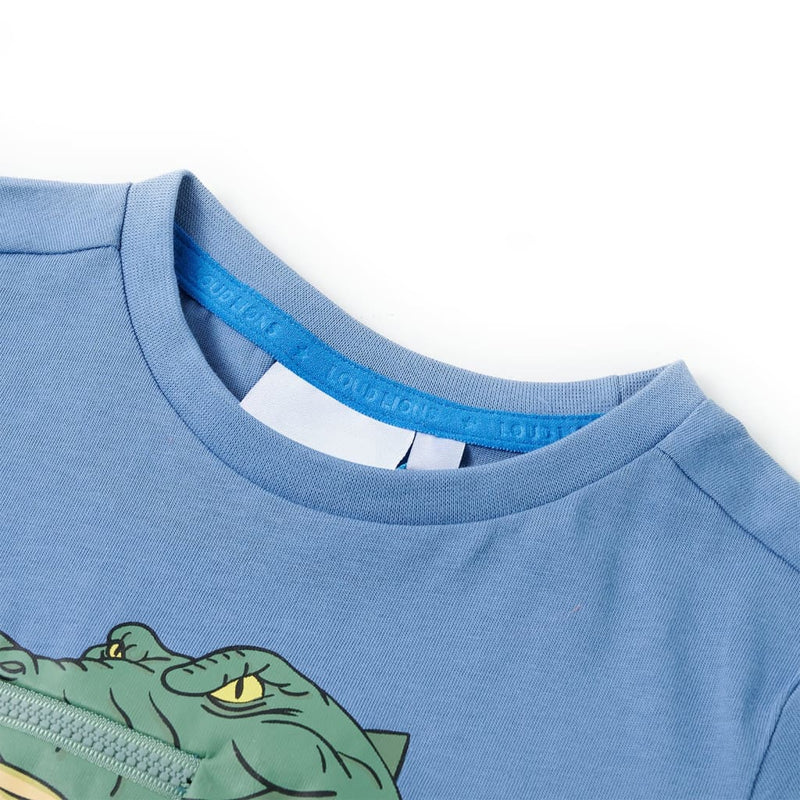 Afbeelding laden in galerijviewer, VidaXL Kindershirt 116 middenblauw
