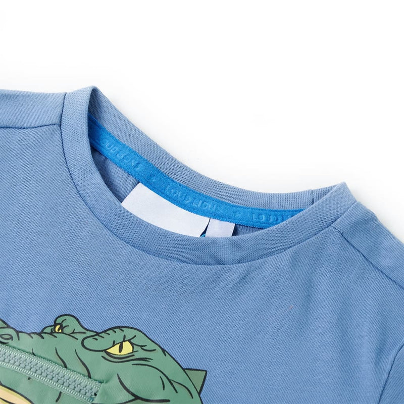 Afbeelding laden in galerijviewer, VidaXL Kindershirt 140 middenblauw
