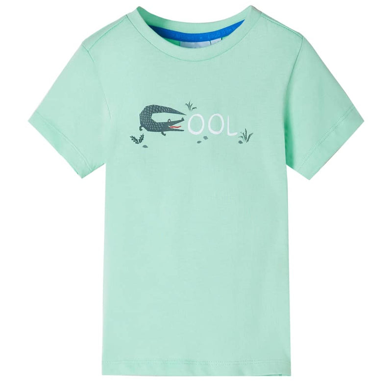 Afbeelding laden in galerijviewer, Vidaxl kindershirt met korte mouwen 92 lichtgroen
