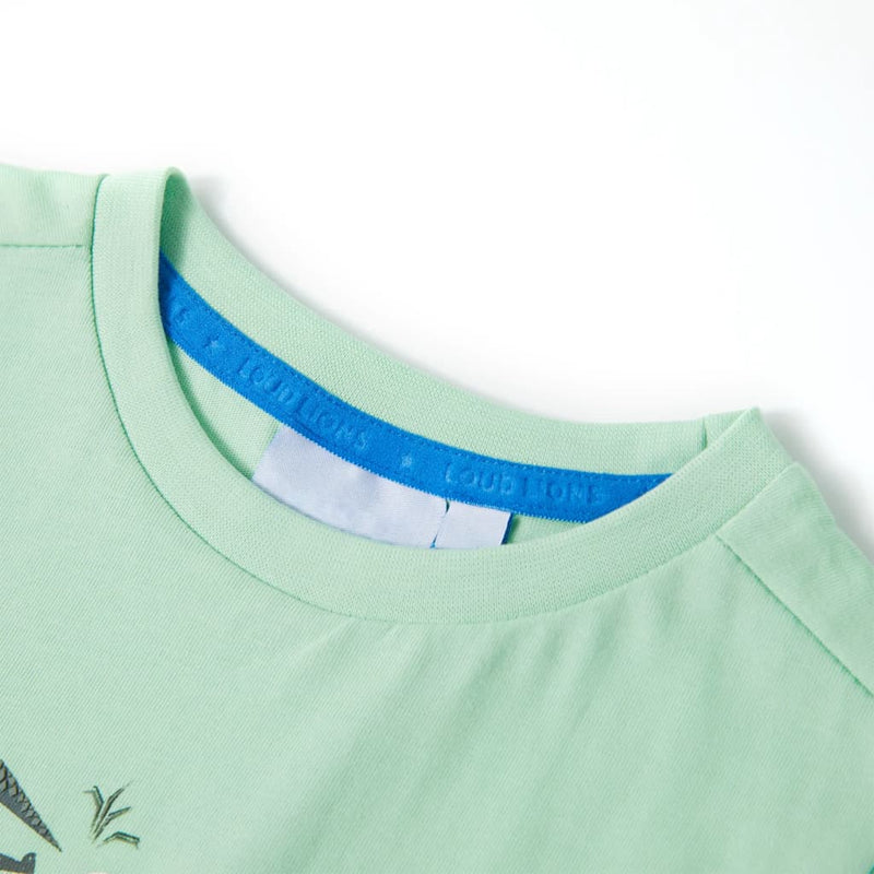 Afbeelding laden in galerijviewer, Vidaxl kindershirt met korte mouwen 92 lichtgroen
