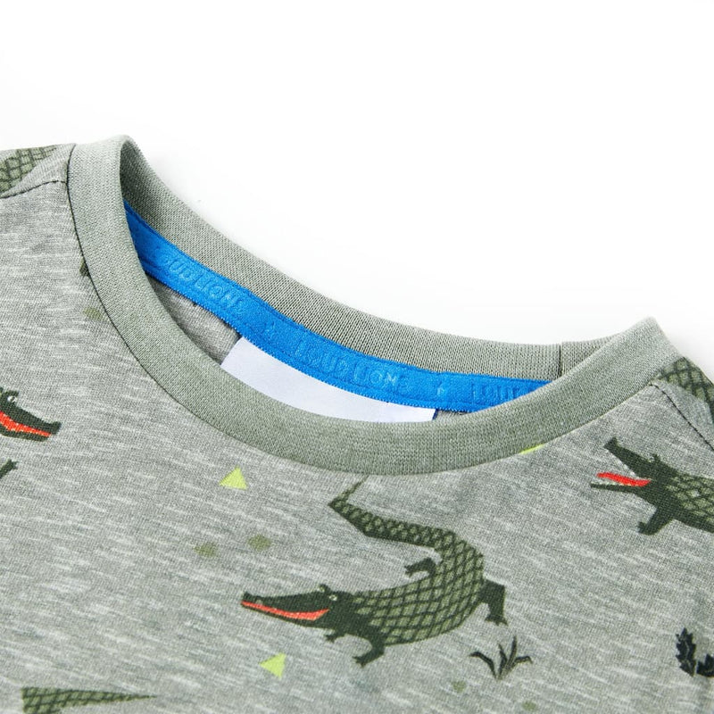 Afbeelding laden in galerijviewer, Vidaxl kindershirt 104 gemêleerd lichtkaki
