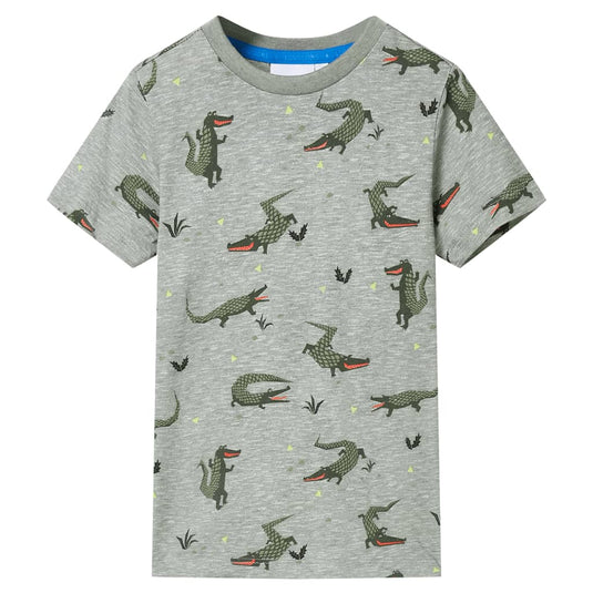 Vidaxl kindershirt 128 gemêleerd lichtkaki