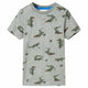 Vidaxl kindershirt 140 gemêleerd lichtkaki