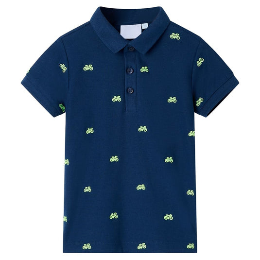 Vidaxl kinderpoloshirt 104 marineblauw