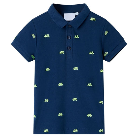 Vidaxl kinderpoloshirt 128 marineblauw