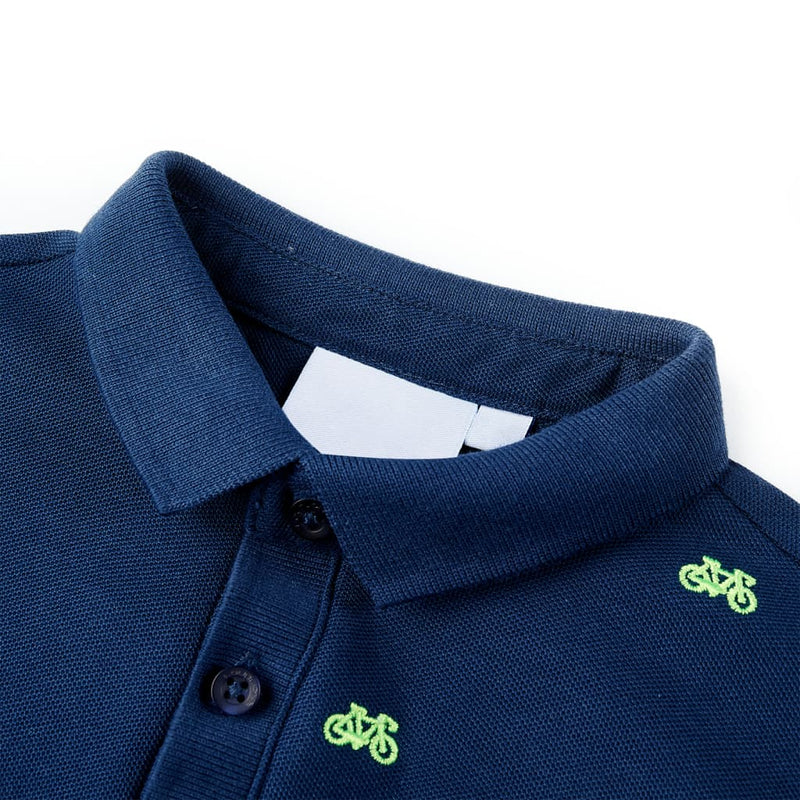 Afbeelding laden in galerijviewer, Vidaxl kinderpoloshirt 128 marineblauw
