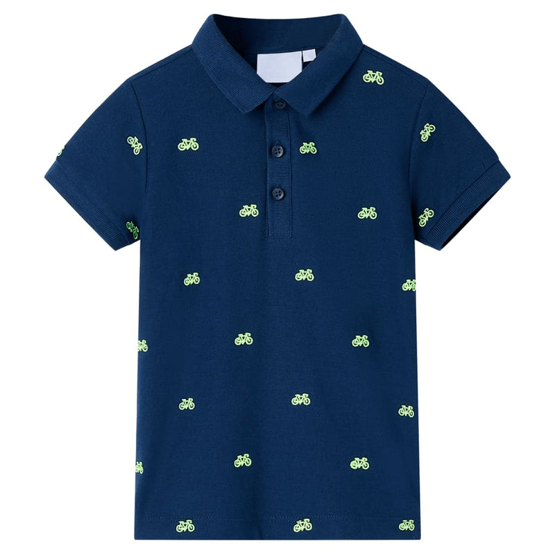 Afbeelding laden in galerijviewer, Vidaxl kinderpoloshirt 140 marineblauw
