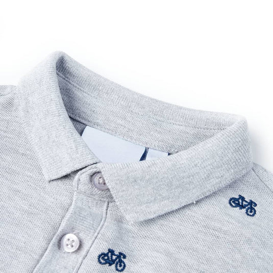 Vidaxl kinderpoloshirt  92 gemêleerd grijs