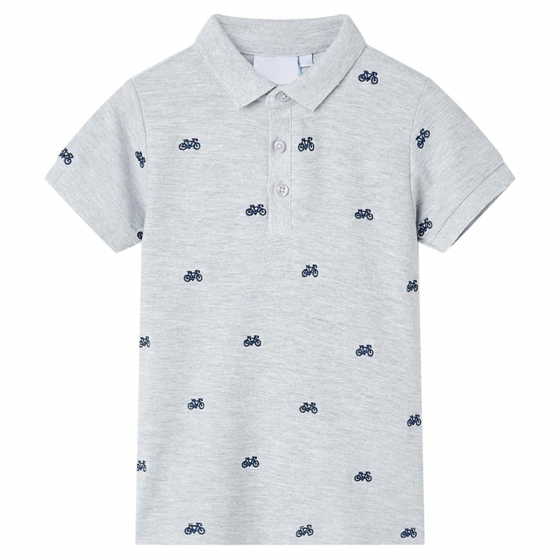 Afbeelding laden in galerijviewer, Vidaxl kinderpoloshirt  104 gemêleerd grijs
