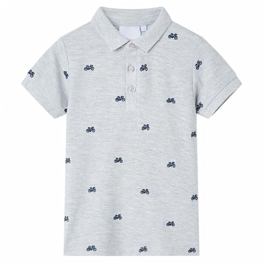 Vidaxl kinderpoloshirt  104 gemêleerd grijs