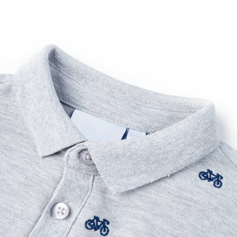 Afbeelding laden in galerijviewer, Vidaxl kinderpoloshirt  104 gemêleerd grijs
