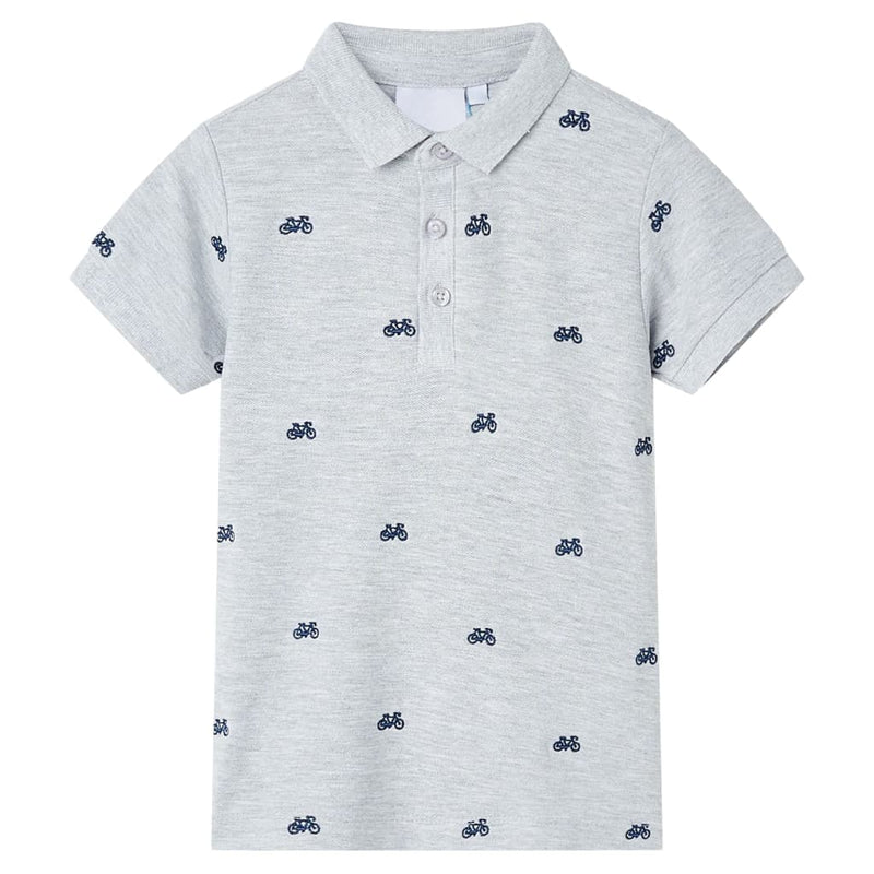 Afbeelding laden in galerijviewer, Vidaxl kinderpoloshirt  116 gemêleerd grijs
