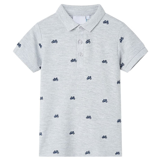 Vidaxl kinderpoloshirt  116 gemêleerd grijs