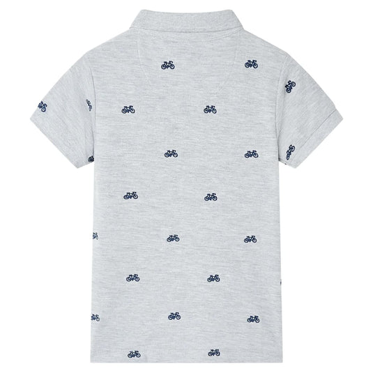 Vidaxl kinderpoloshirt  116 gemêleerd grijs
