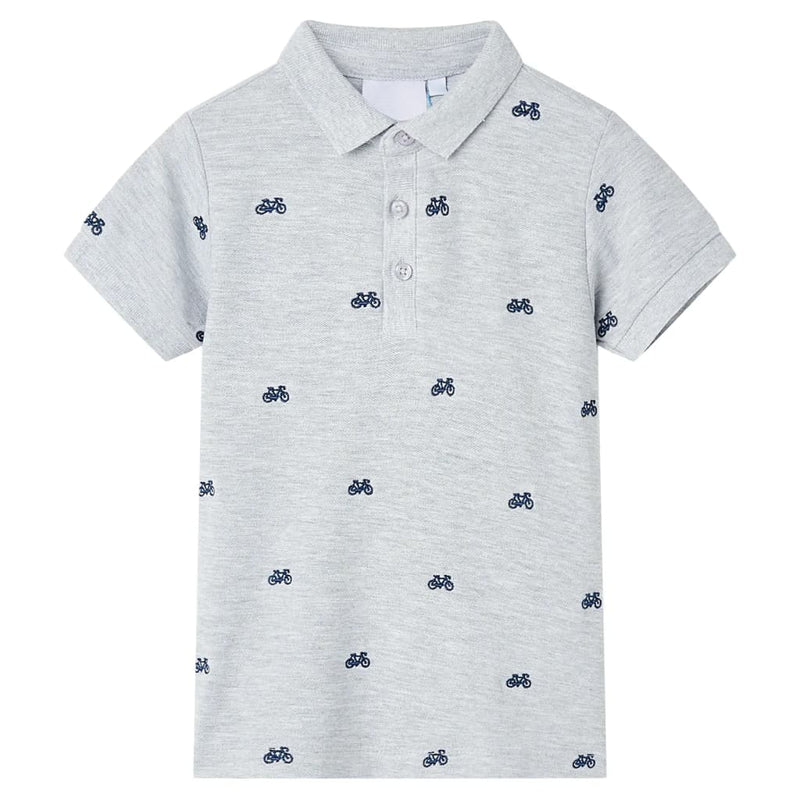Afbeelding laden in galerijviewer, Vidaxl kinderpoloshirt  140 gemêleerd grijs
