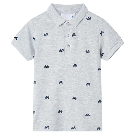 Vidaxl kinderpoloshirt  140 gemêleerd grijs