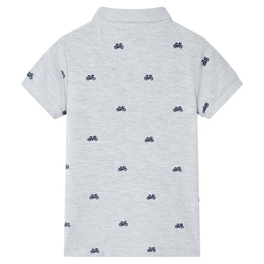 Vidaxl kinderpoloshirt  140 gemêleerd grijs