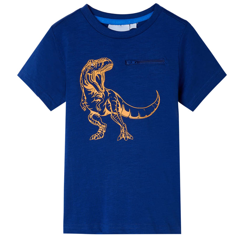 Afbeelding laden in galerijviewer, Vidaxl kindershirt met korte mouwen 104 donkerblauw

