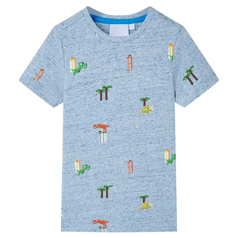 Afbeelding laden in galerijviewer, Vidaxl kindershirt 104 gemêleerd blauw
