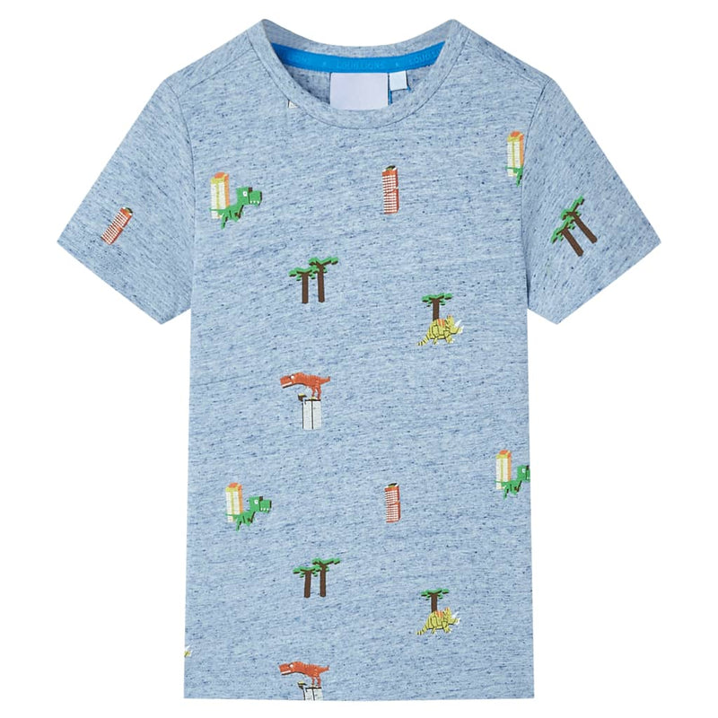 Afbeelding laden in galerijviewer, VidaXL Kindershirt 140 gemêleerd blauw
