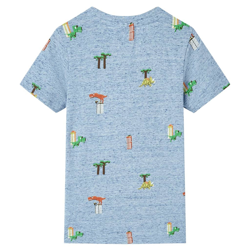 Afbeelding laden in galerijviewer, VidaXL Kindershirt 140 gemêleerd blauw
