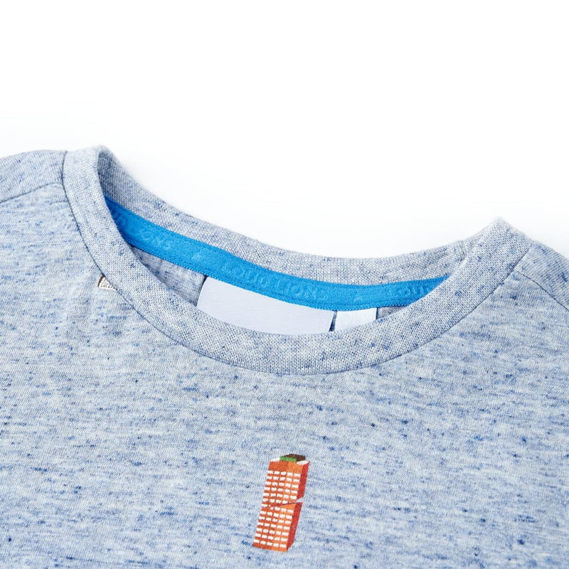 Afbeelding laden in galerijviewer, VidaXL Kindershirt 140 gemêleerd blauw
