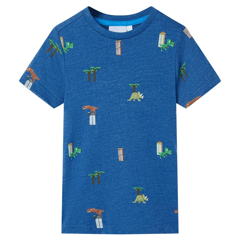 Afbeelding laden in galerijviewer, VidaXL Kindershirt 92 gemêleerd donkerblauw
