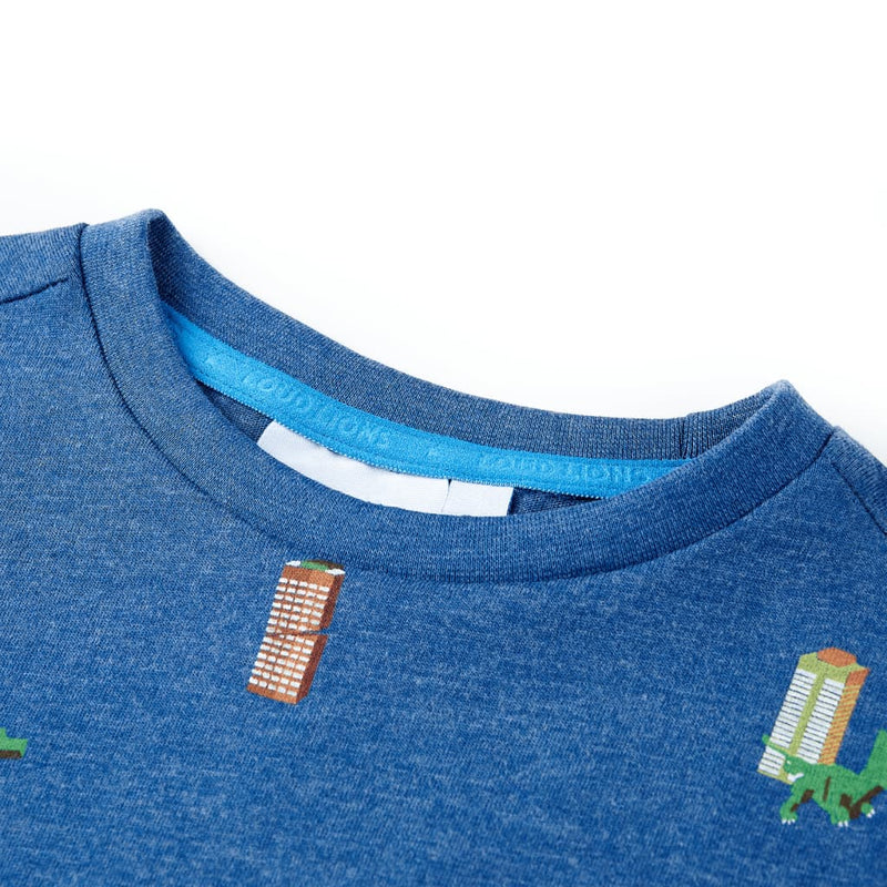 Afbeelding laden in galerijviewer, VidaXL Kindershirt 92 gemêleerd donkerblauw
