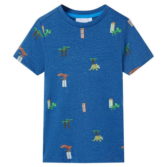 Vidaxl kindershirt 104 gemêleerd donkerblauw