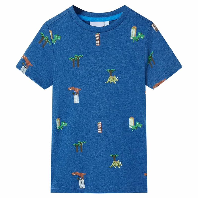 Afbeelding laden in galerijviewer, VidaXL Kindershirt 140 gemêleerd donkerblauw
