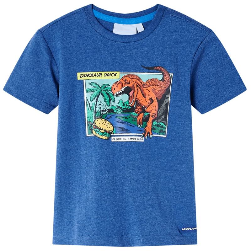 Afbeelding laden in galerijviewer, Vidaxl kindershirt 140 gemêleerd donkerblauw
