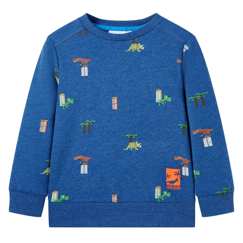 Afbeelding laden in galerijviewer, VidaXL Kindertrui 92 gemêleerd donkerblauw
